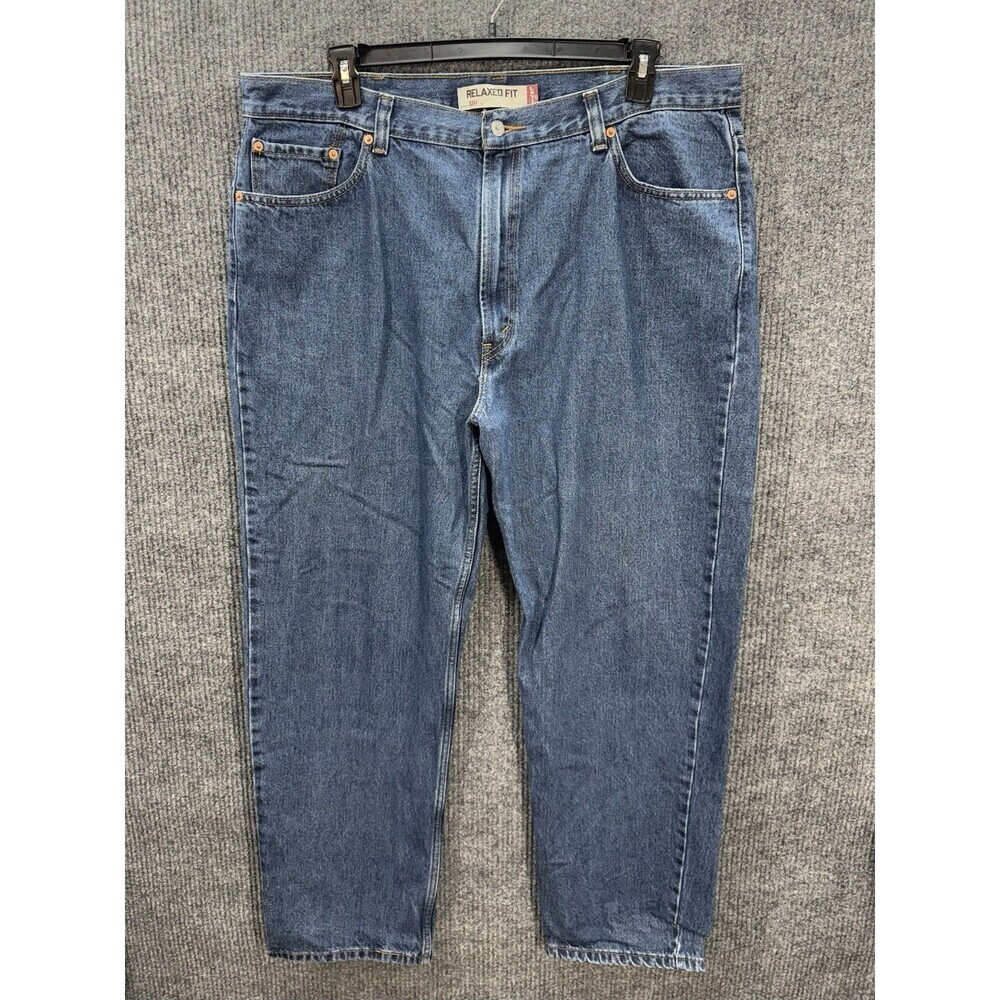 Levis 550 Jeans Mens 42x32 Blue Relaxed Slight Taper 100% Cotton Medium Wash
